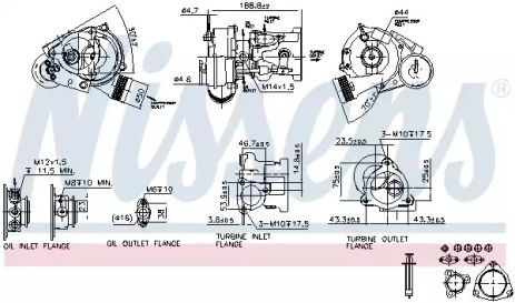Турбина SKODA SUPERB I (3U) (02-) 1.8 T (пр-во Nissens)