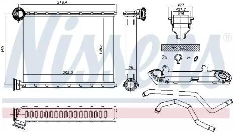 Теплообменник, отопление салона 72067 MERCEDESBENZ