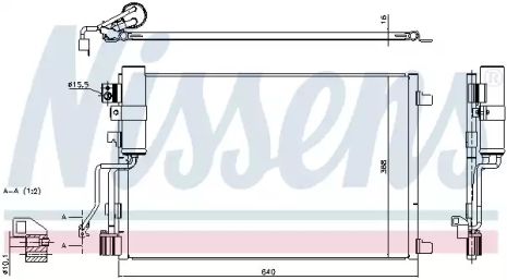Конденсатор, кондиционер 940417 NISSAN