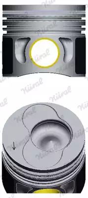 Поршень с кольцами VAG 80.00 1.9TDI AXC/AXB/ASZ/ARL T5 03- (CYL 3-4) TRAPEZ (Nural), 8711490735