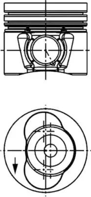 Поршень, VW LT, KOLBENSCHMIDT (40734600) Поршень, VW LT, KOLBENSCHMIDT (40734600)