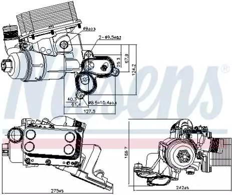 масляный радиатор, двигательное масло 90924 NISSAN OPEL масляный радиатор, двигательное масло 90924 NISSAN OPEL