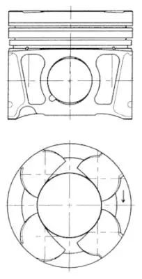 Поршень, CHRYSLER DELTA, VAUXHALL INSIGNIA, KOLBENSCHMIDT (41070600) Поршень, CHRYSLER DELTA, VAUXHALL INSIGNIA, KOLBENSCHMIDT (41070600)