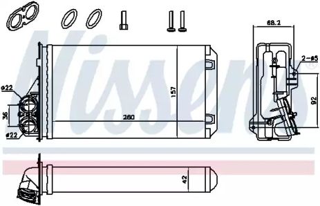 Теплообменник, отопление салона 707184 NISSAN OPEL Теплообменник, отопление салона 707184 NISSAN OPEL