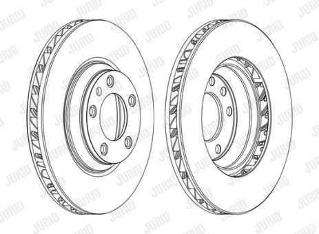 Диск гальмівний VW TOUAREG, AUDI Q7, JURID (562360JC1) Диск гальмівний VW TOUAREG, AUDI Q7, JURID (562360JC1)
