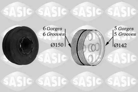 9001810 SASIC - Шків колінвалу, Sasic (9001810)