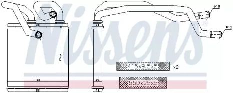 Теплообменник, отопление салона 72216 NISSAN