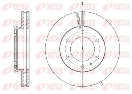 Диск гальмівний FORD ASIA, MAZDA BT-50, REMSA (6252610)