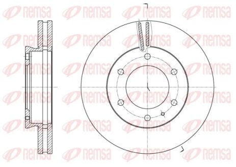 Диск гальмівний FORD ASIA, MAZDA BT-50, REMSA (6252610) Диск гальмівний FORD ASIA, MAZDA BT-50, REMSA (6252610)