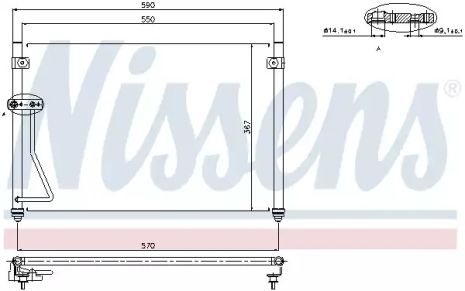 Конденсатор кондиционера MAZDA 626 V (97-) 1.8/2.0 (пр-во Nissens)