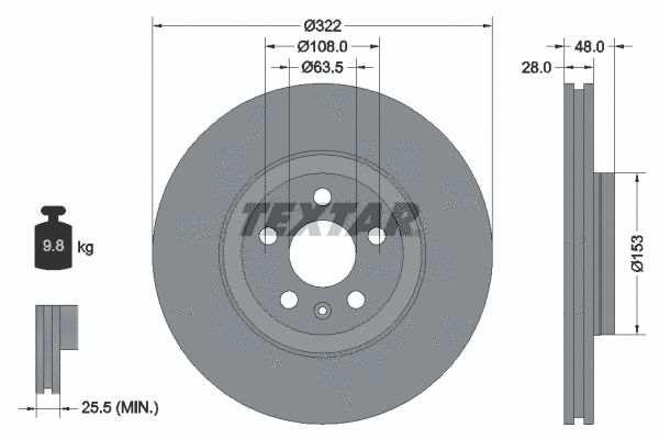Диск тормозной LYNK&, VOLVO ASIA, TEXTAR (92287405) Диск тормозной LYNK&, VOLVO ASIA, TEXTAR (92287405)