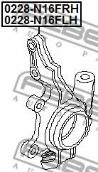 Поворотный кулак, подвеска колеса, NISSAN BLUEBIRD, FEBEST (0228N16FRH)