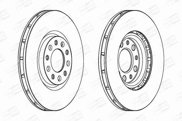 Диск тормозной JEEP COMPASS, FIAT 500X, CHAMPION (562299CH) Диск тормозной JEEP COMPASS, FIAT 500X, CHAMPION (562299CH)