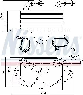 масляный радиатор, двигательное масло 90662 VW AUDI масляный радиатор, двигательное масло 90662 VW AUDI