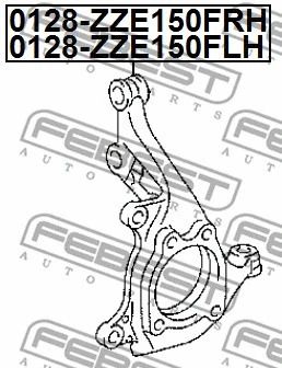 Поворотный кулак, подвеска колеса, TOYOTA (FAW), FEBEST (0128ZZE150FLH) Поворотный кулак, подвеска колеса, TOYOTA (FAW), FEBEST (0128ZZE150FLH)