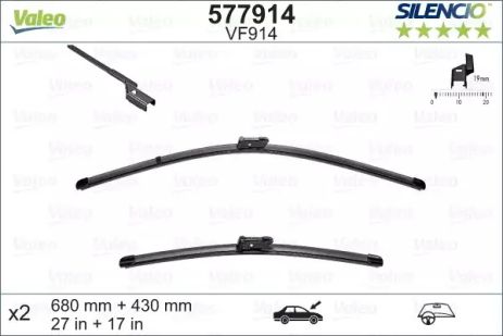 Щетка стеклоочистителя, VALEO (577914) Щетка стеклоочистителя, VALEO (577914)