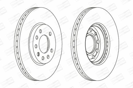 Диск тормозной CHEVROLET ASTRA, OPEL MERIVA, CHAMPION (562070CH)