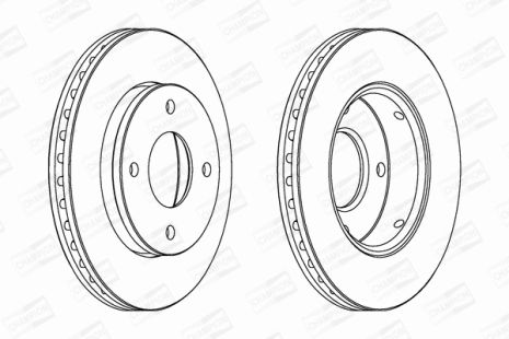 Диск тормозной MITSUBISHI COLT, SMART FORFOUR, CHAMPION (562575CH)