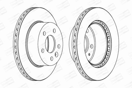 Диск тормозной FORD AUSTRALIA, MERCEDES-BENZ V-CLASS, CHAMPION (562054CH)