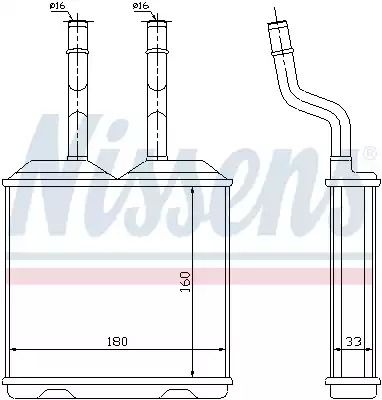 Теплообменник, отопление салона 72634 CHEVROLET OPEL Теплообменник, отопление салона 72634 CHEVROLET OPEL