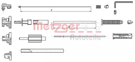 Газопровод Peugeot Citroen, PEUGEOT CITROEN, PEUGEOT 1629E8, METZGER (101179)