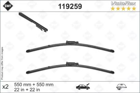 Щетка стеклоочистителя visioflex oe (картон. упаковка) x 2шт, AUDI 4F1955425F, AUDI A6, SWF (119259)