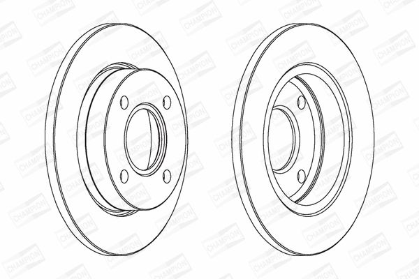 Диск гальмівний MAZDA 121, FORD FIESTA, CHAMPION (562038CH) Диск гальмівний MAZDA 121, FORD FIESTA, CHAMPION (562038CH)