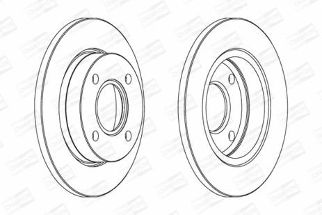Диск тормозной MAZDA 121, FORD FIESTA, CHAMPION (562038CH) Диск тормозной MAZDA 121, FORD FIESTA, CHAMPION (562038CH)