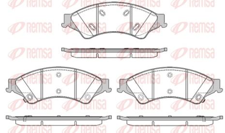 Комплект тормозных колодок, дисковый тормоз, MAZDA BT-50, FORD RANGER, REMSA (152402)