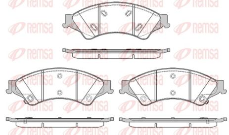 Комплект тормозных колодок, дисковый тормоз, MAZDA BT-50, FORD RANGER, REMSA (152402)