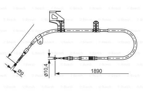 Трос тормозного привода стояночной тормозной системы, VW PASSAT, BOSCH (1987477803) Трос тормозного привода стояночной тормозной системы, VW PASSAT, BOSCH (1987477803)