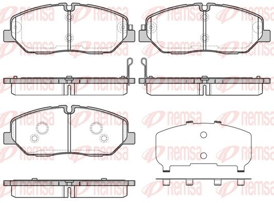 Комплект тормозных колодок, дисковый тормоз, HYUNDAI H350, REMSA (122632) Комплект тормозных колодок, дисковый тормоз, HYUNDAI H350, REMSA (122632)