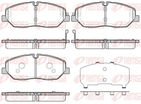 Комплект тормозных колодок, дисковый тормоз, HYUNDAI H350, REMSA (122632) Комплект тормозных колодок, дисковый тормоз, HYUNDAI H350, REMSA (122632)