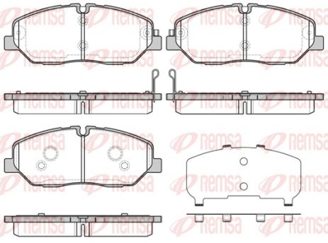Комплект тормозных колодок, дисковый тормоз, HYUNDAI H350, REMSA (122632) Комплект тормозных колодок, дисковый тормоз, HYUNDAI H350, REMSA (122632)