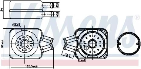 масляный радиатор, двигательное масло 90607 SKODA FORD масляный радиатор, двигательное масло 90607 SKODA FORD