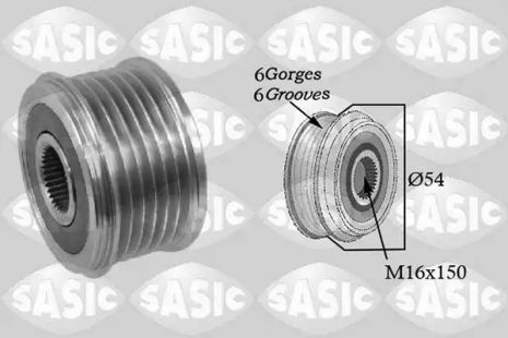 Шкив генератора, FIAT ALFA, MINI MINI, SASIC (1676011)