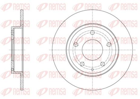 Диск гальмівний Mazda 3 (BM) (BN) задній, REMSA (61575.00) Диск гальмівний Mazda 3 (BM) (BN) задній, REMSA (61575.00)