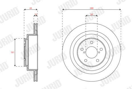 Диск тормозной SUBARU IMPREZA, JURID (563438JC) Диск тормозной SUBARU IMPREZA, JURID (563438JC)