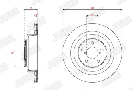 Диск гальмівний SUBARU IMPREZA, JURID (563438JC)