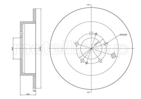 Диск тормозной MITSUBISHI (BJC), PEUGEOT 4007, CIFAM (8001332C)