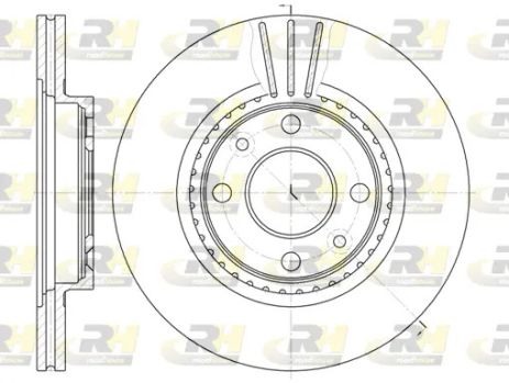 Диск тормозной LADA LARGUS, NISSAN KUBISTAR, ROAD HOUSE (614410)