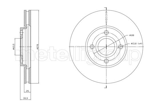 Диск гальмівний FORD ECOSPORT, CIFAM (8001768C) Диск гальмівний FORD ECOSPORT, CIFAM (8001768C)