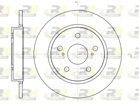Диск тормозной TOYOTA AURIS, ROAD HOUSE (6104400)