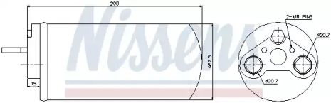 Осушитель, кондиционер 95461 NISSAN OPEL