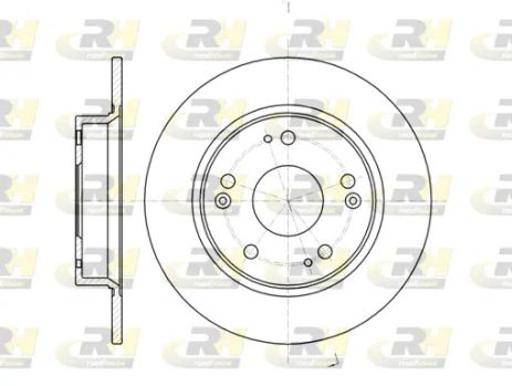 Диск тормозной HONDA CIVIC, GREAT WALL, ROAD HOUSE (6117500) Диск тормозной HONDA CIVIC, GREAT WALL, ROAD HOUSE (6117500)
