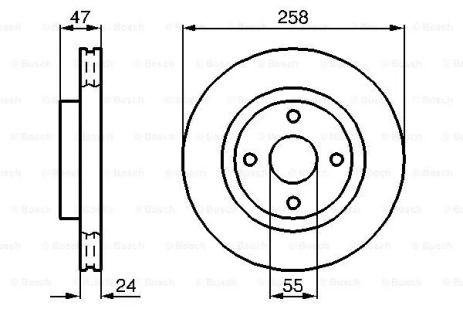 Диск тормозной MAZDA 323, BOSCH (0986478989) Диск тормозной MAZDA 323, BOSCH (0986478989)