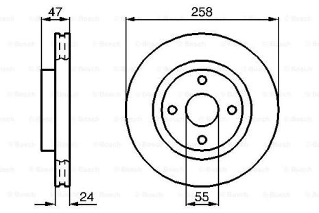 Диск тормозной MAZDA 323, BOSCH (0986478989)