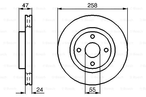 Диск тормозной MAZDA 323, BOSCH (0986478989) Диск тормозной MAZDA 323, BOSCH (0986478989)