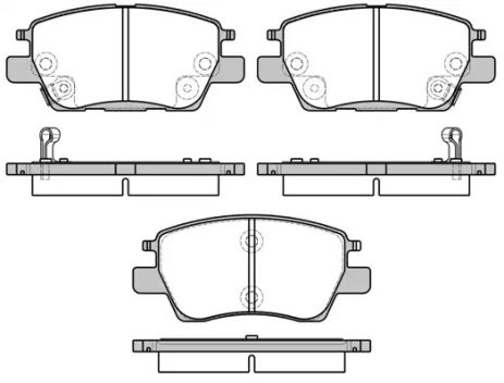 Комплект тормозных колодок, CHEVROLET 23286272, OPEL AMPERA-E, REMSA (163012)