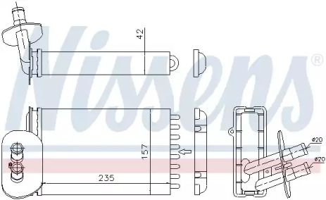 Теплообменник, отопление салона 73977 VW